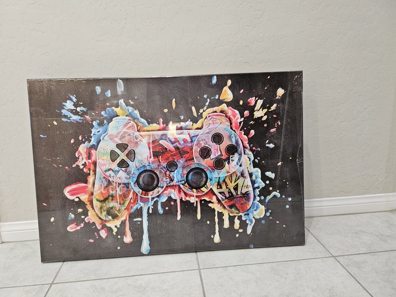 Gamer Wall Decor Painting FRAMED Canvas Print gallery