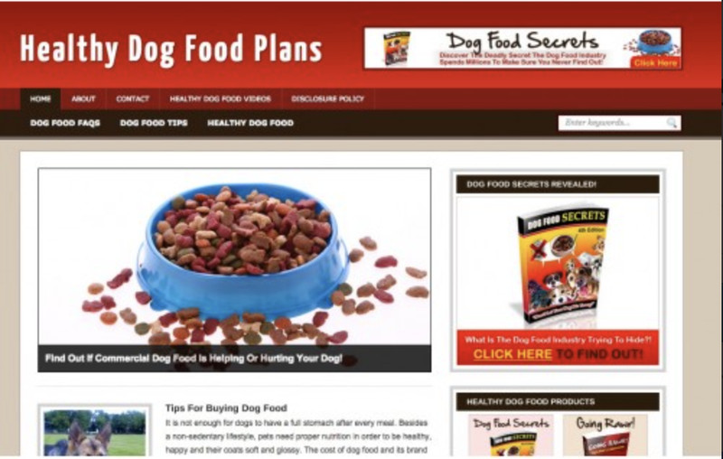 Turnkey Dog Food Niche Blog Website