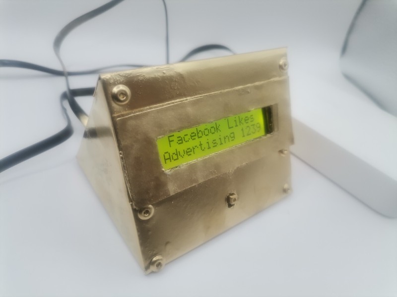 2x16 Info Wi-Fi Display: Live Web Visits, FB Likes, YT Views, ... gallery