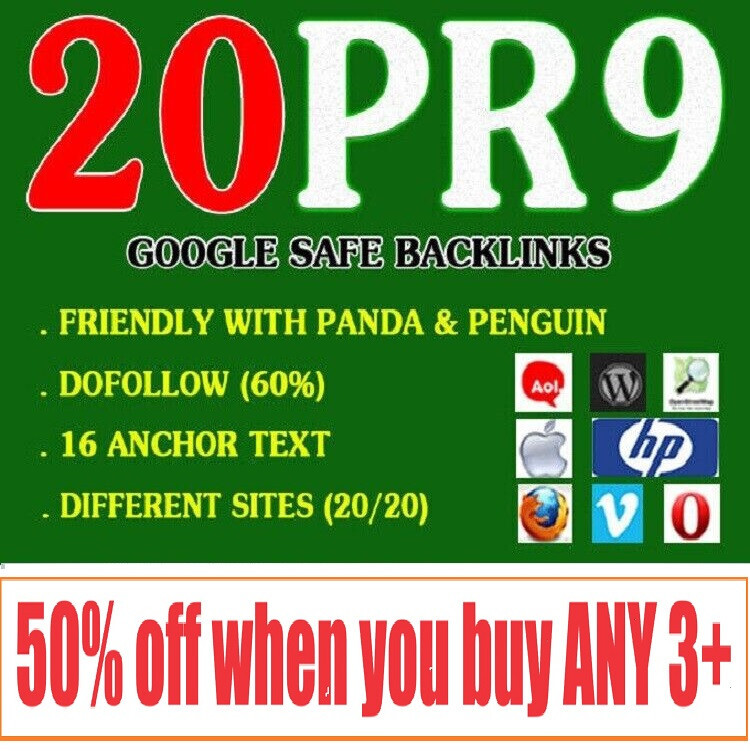 20+ Permanent SEO Backlinks from DA80/ PR9 Authority Sites