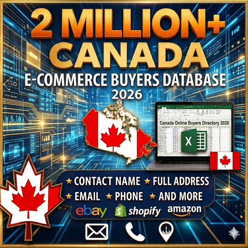 2 Million Canada E-Commerce Buyer Leads Database (Excel)
