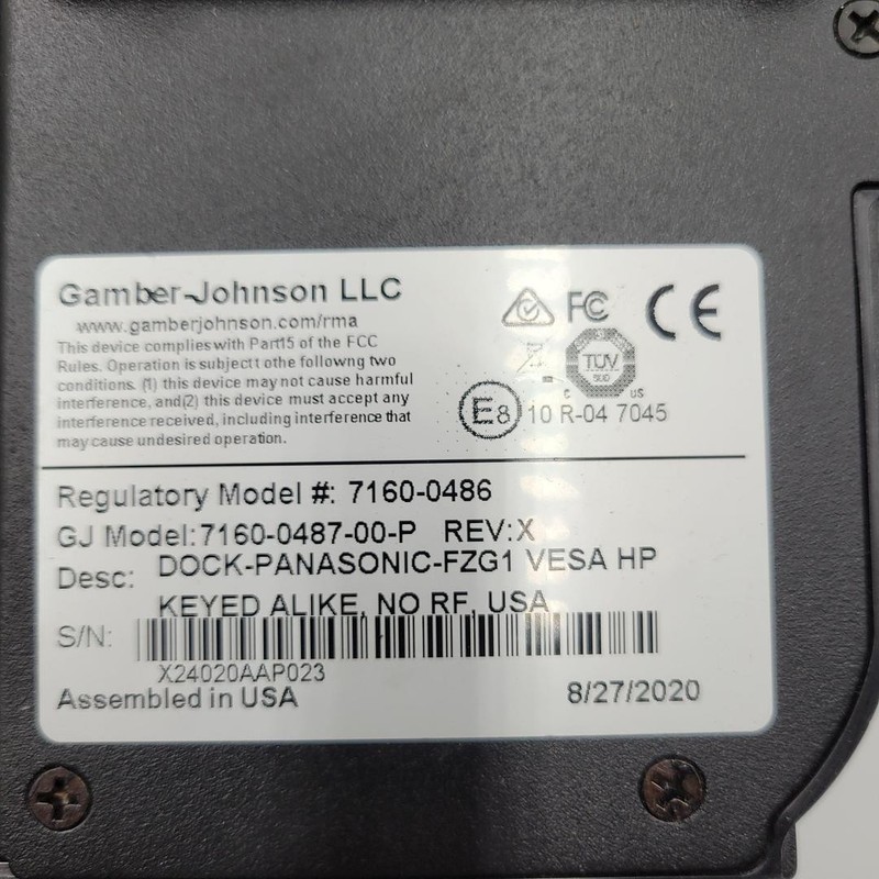 GAMBLER - JOHNSON 7160-0486 PANASONIC TOUGHBOOK DOCKING & RAM MOUNT RMR-176-1 gallery