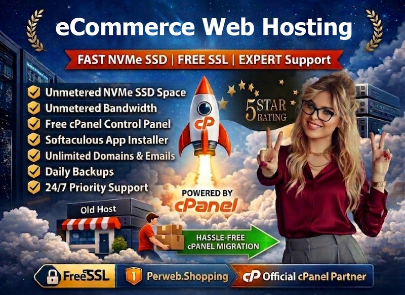 eCommerce Web Hosting – 🛍️Unlimited Fast SSD + Free SSL + Domains | $14.99/Year