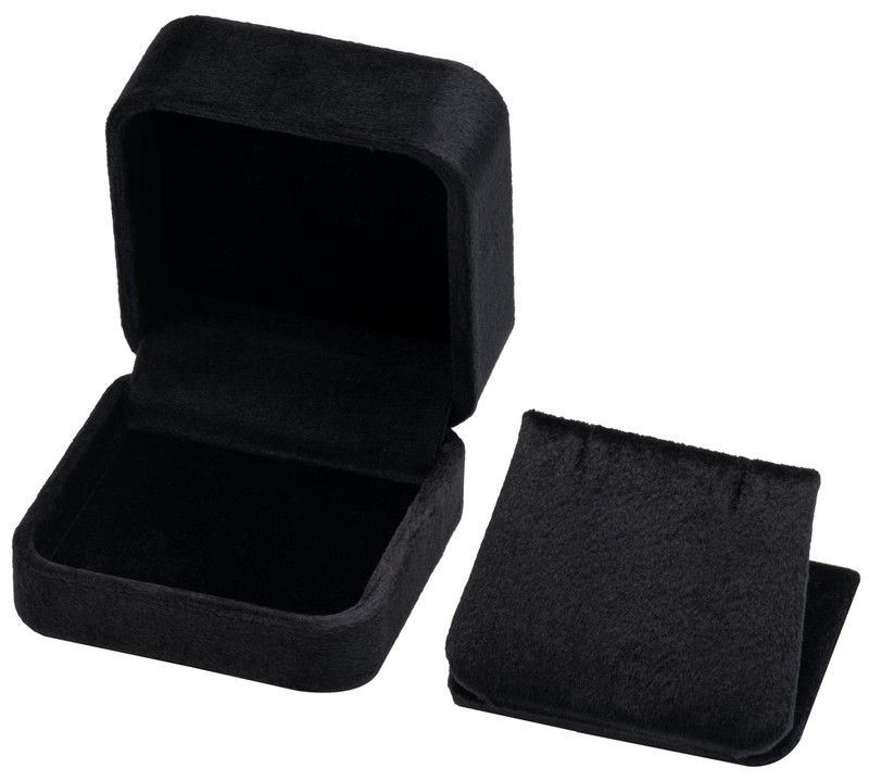 Velvet Earring Gift Boxes Jewelry Box (Black) Black gallery