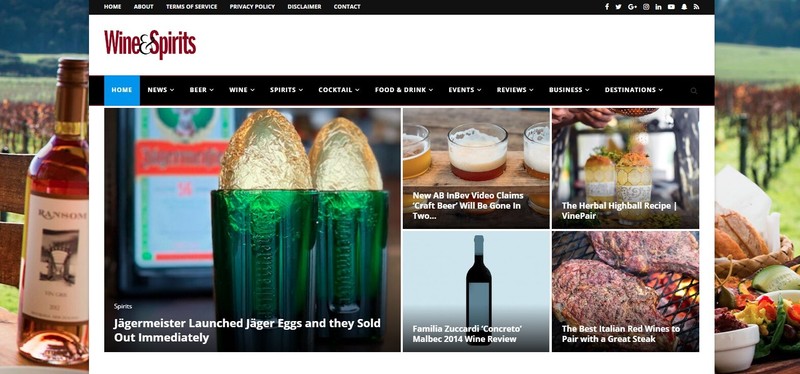 Wine Beer Spirit & Food Autopilot Website - Automated Wordpress Site
