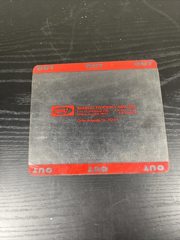 Business Efficiency Aids Inc Out Divider Order Outguide No. VO-64