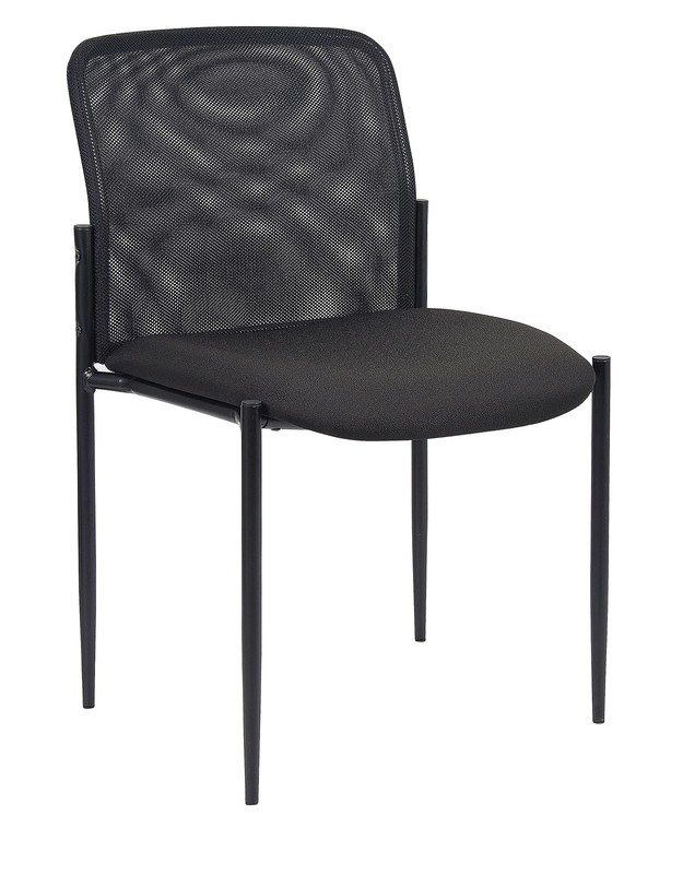 Boss Office Products Mesh Guest Chair in Black (B6919)
