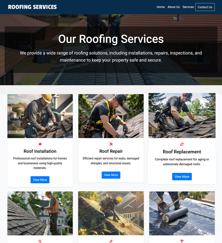 Roofing Services Business Website | Ready-to-Use Professional Platform gallery