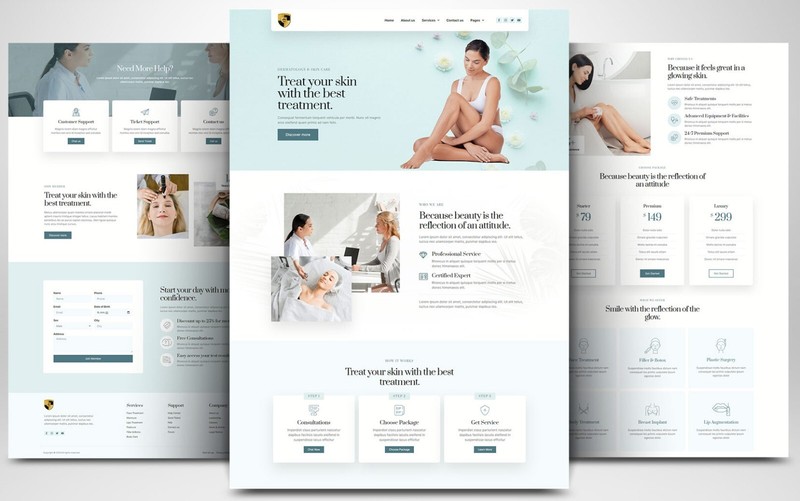 CUSTOM PROFESSIONAL WEBSITE FOR BEAUTY COSMETICS WELLNESS BRANDS WORDPRESS gallery