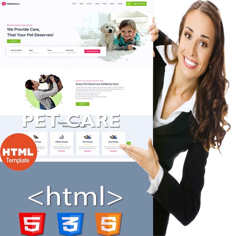 Pet Care | Full HTML Website Template - Bootstrap Responsive website