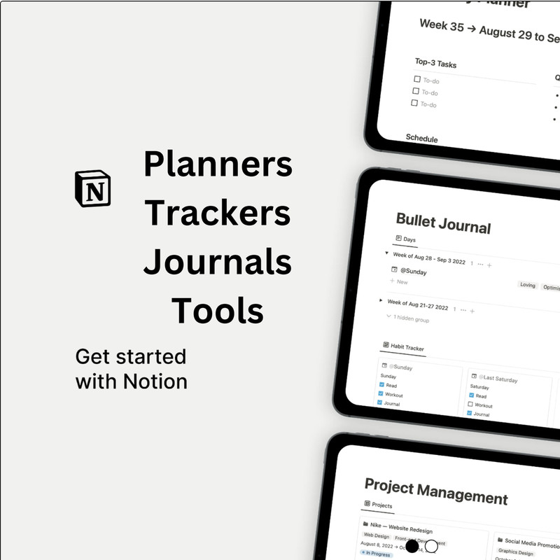 120 Notion Templates Bundle | PLR & MRR Rights | Editable Digital Planners gallery
