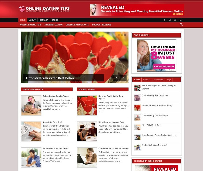 Online Dating Tips Ready-made Blog Website + Free Installation and Hosting