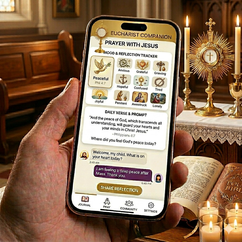 Eucharist Companion Mobile App Digital Download Comprehensive Catholic Prayer Re