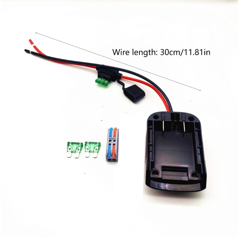 Power Tool Battery Adapter 30A Fuses And 12AWG Cable for 14.4V/18V/20V gallery