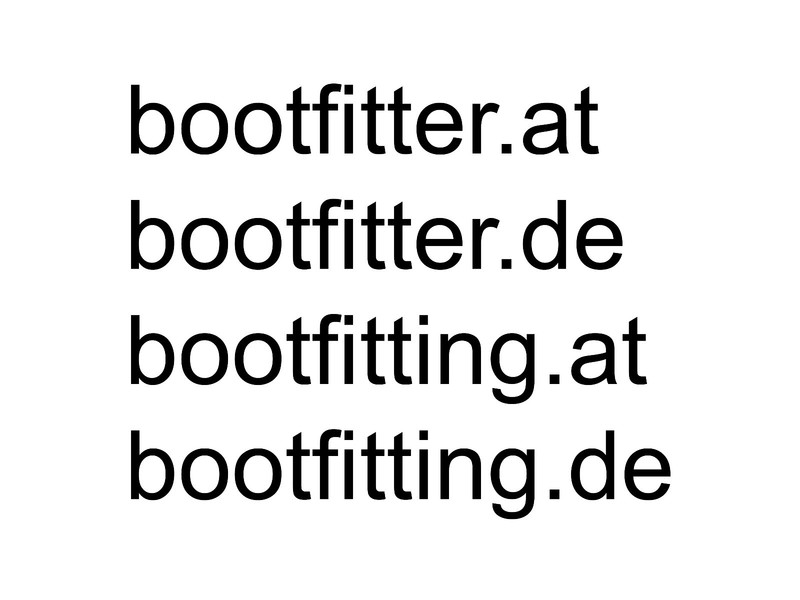 Top domain package: bootfitting.de, bootfitting.at, bootfitter.de, bootfitter.at