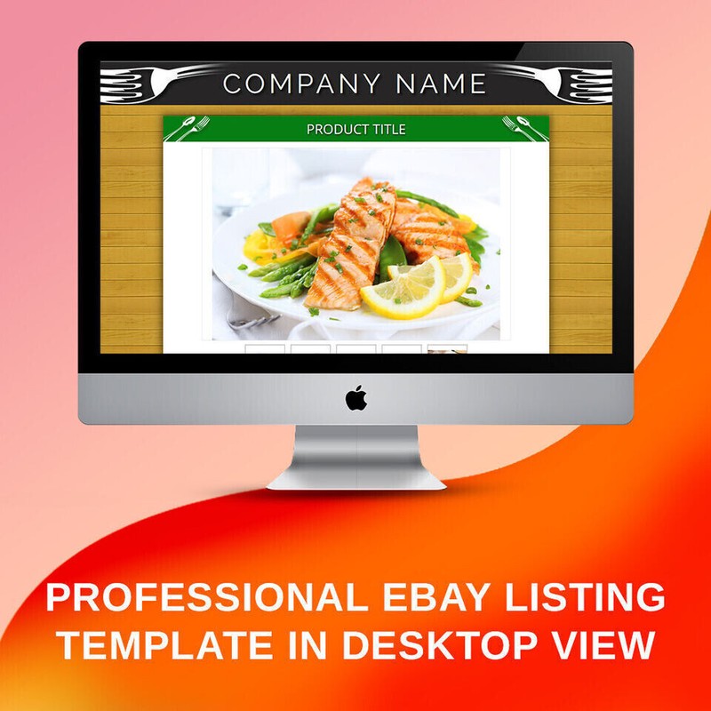 Mobile Responsive eBay Listing Template Auction Gallery Html for Food gallery