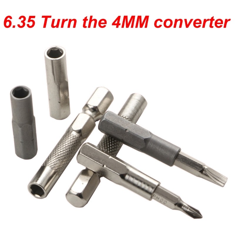 Practical Bit Adapters 1/4Inch to 4mm Converter for Easy Tool Compatibility 6PCS gallery