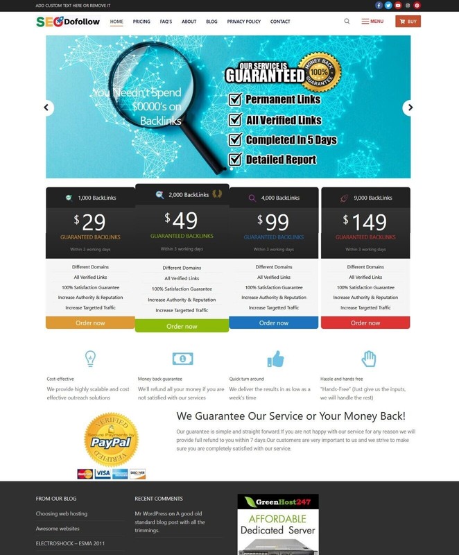 Website Backlinks Selling Business Website + Free Hosting