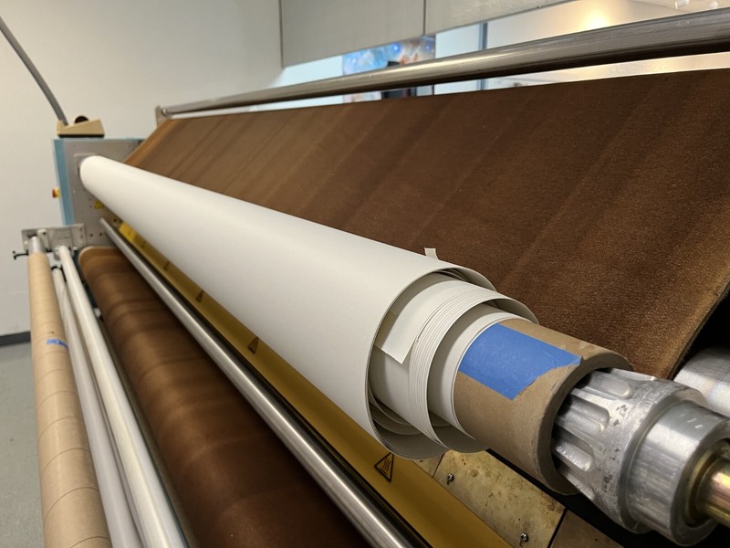 Dye sublimation fabric graphics system, Roland 1045 printer, Practix press gallery