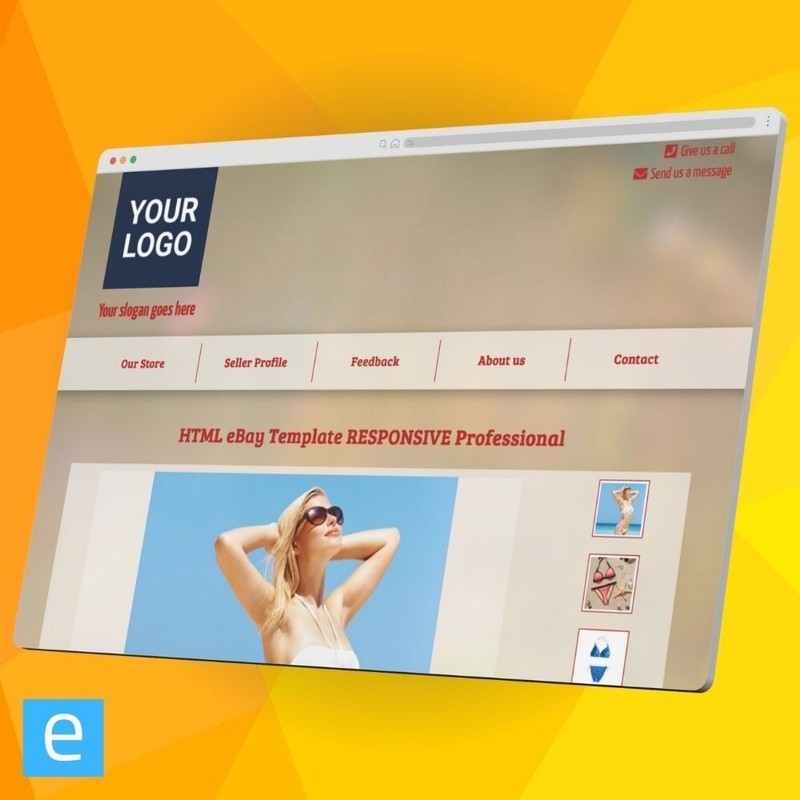 eBay Template RESPONSIVE Professional - red - no coding required gallery
