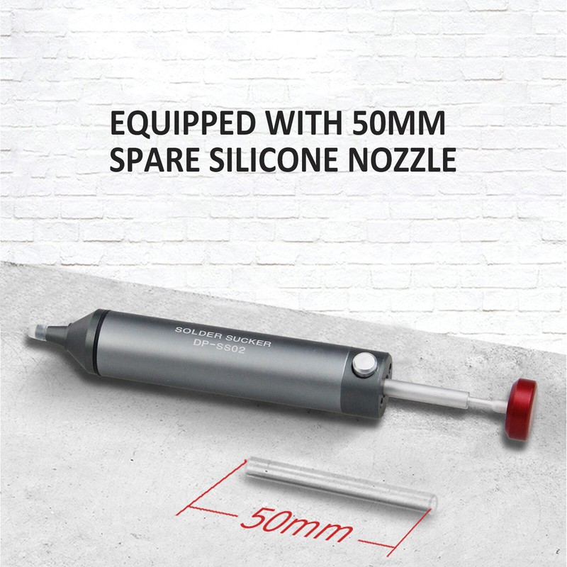Silicone Tip Solder Sucker Pump Remover Engineer Desoldering Pump Tool Portable gallery