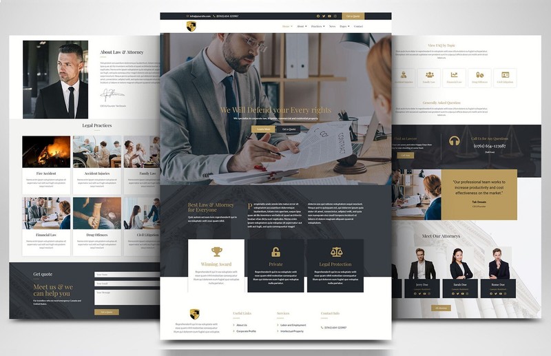Lawyers, Law, Attorney, Justice & Tax Website Professional Responsive Website gallery