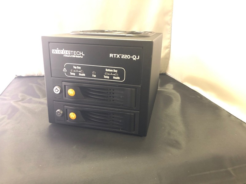 Wiebetech RTX220-QJ 2 Bay Tray-Free Drive Enclosure ESATA Fw800 Fw400 Usb2 