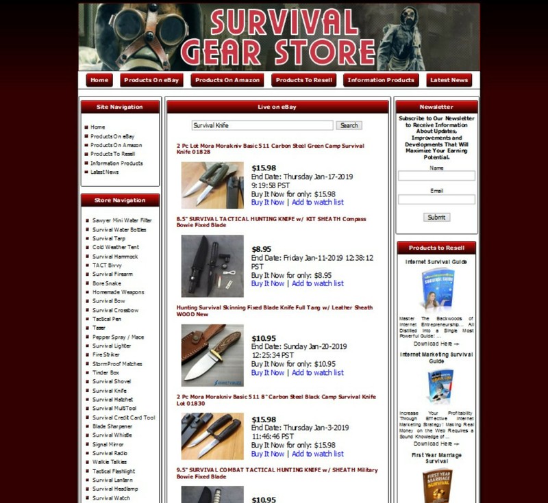 SURVIVAL GEAR STORE Affiliate Website+Amazon+Google Adsense gallery
