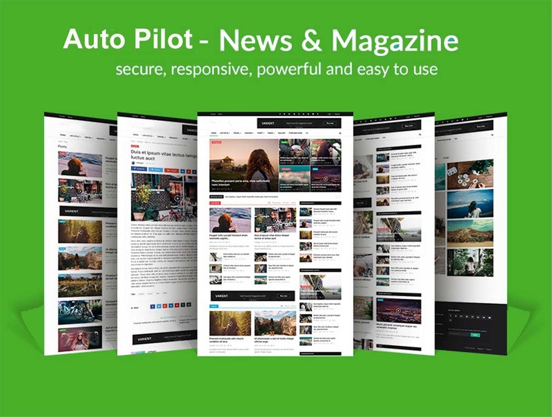 AutoPilot Website | News Magazine - Adsense Ready - Admin Control | PHP Script