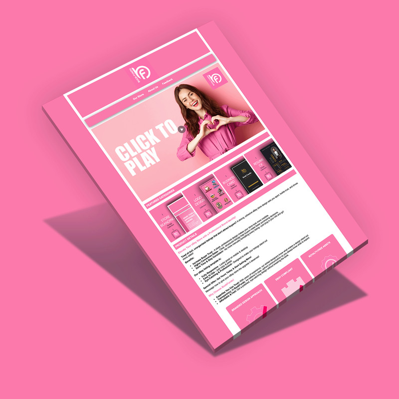 Custom eBay Listing Template, Store Branding, Banner, Video & Logo - Responsive gallery