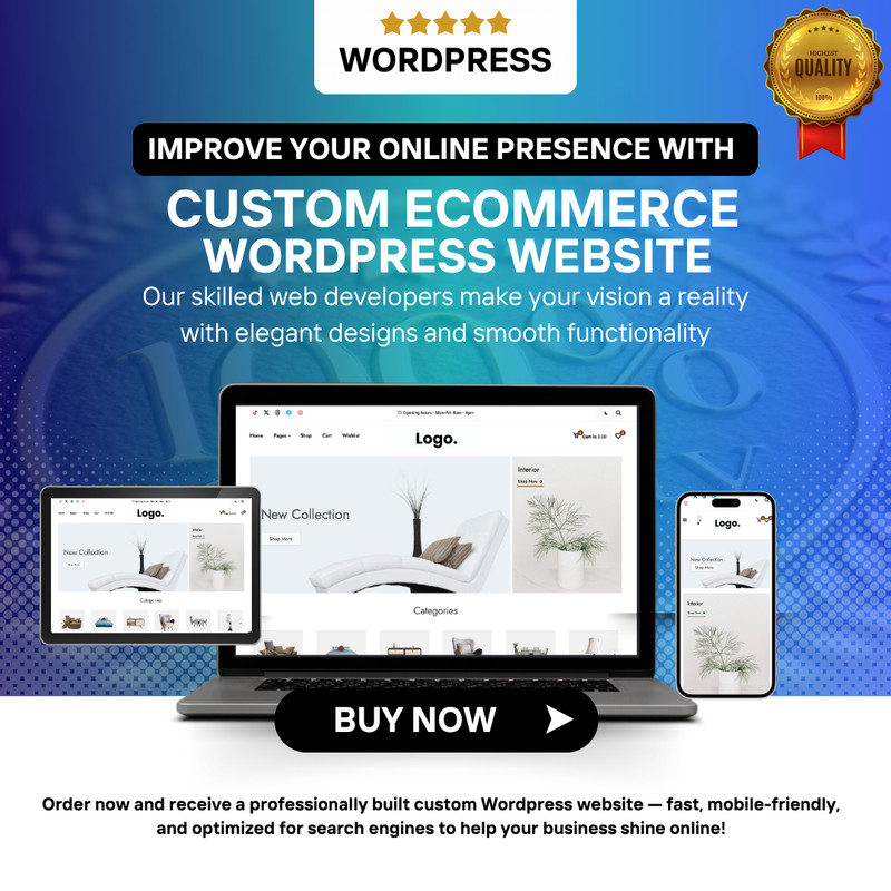 Custom E-Commerce WordPress Website – Professional and Responsive Web Design