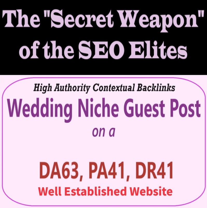 Premium SEO Guest Post on my DA60+ Wedding Blog with Dofollow backlink