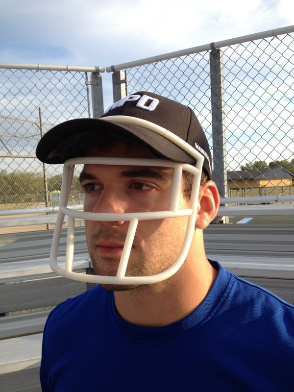 US. Patent #10,945,480 for sale GameFaceOn Fan wear-facemask for bill of hat gallery