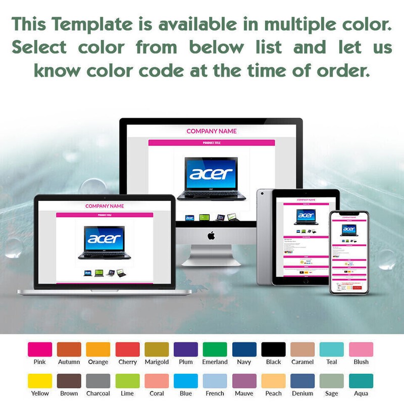 eBay Templates eBay Auction Template Mobile Responsive 100% gallery