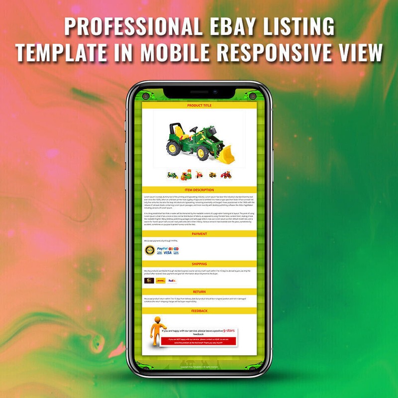 eBay Listing Templates Mobile Responsive HTTP 2025 Secure for Toys gallery