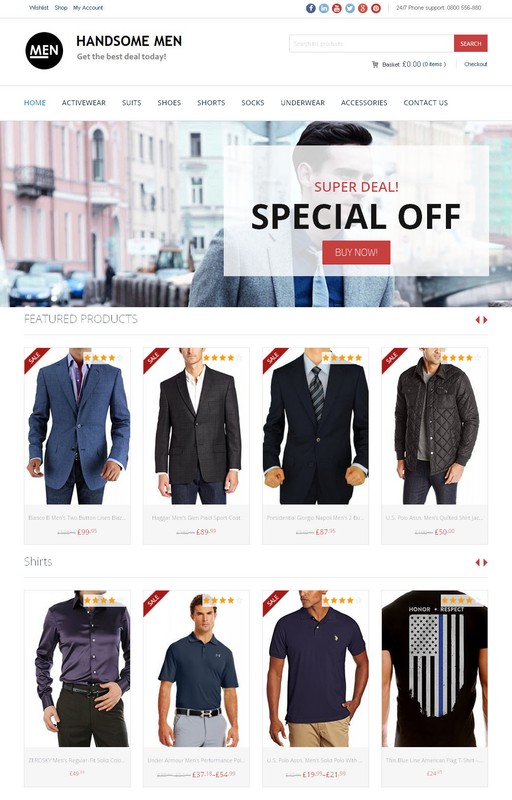 Men's Clothing Store - Custom Amazon Affiliate Website + eCommerce
