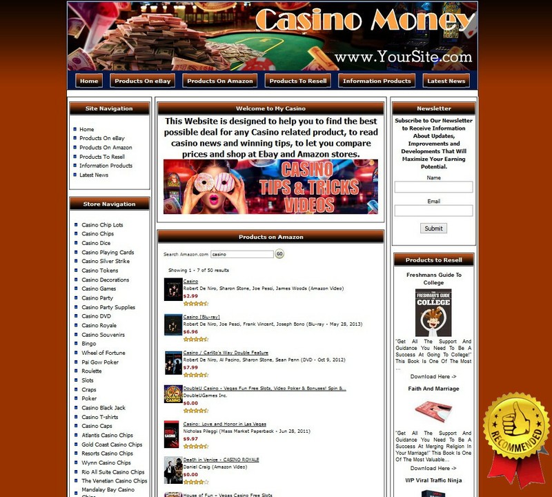CASINO BUSINESS WEBSITE FOR SALE – WORK AT HOME MAKE MONEY