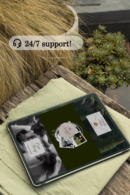 Wedding Website template | Rsvp invite | custom wedding site editable in canva gallery
