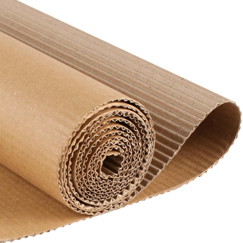 Corrugated Cardboard Roll 66 x 17 Inch Thick Paper for Shipping Packing DIY Craf gallery