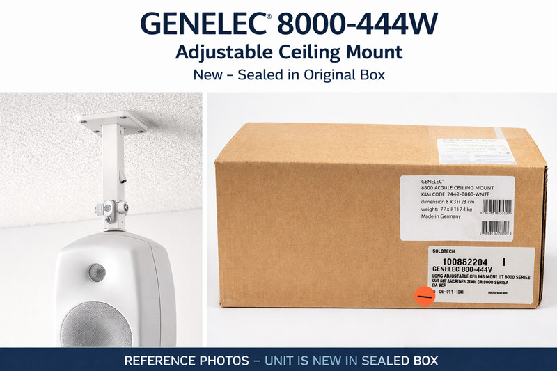 GENELEC 8000-444W Adjustable Ceiling Mount White Speaker Mount – New Sealed