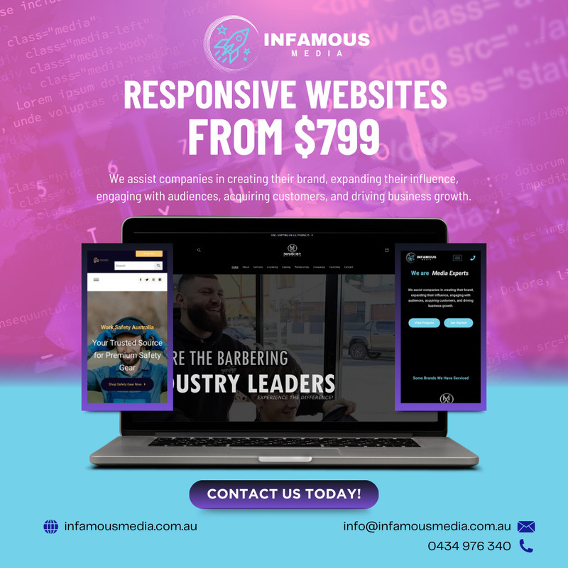 $799 FULLY CUSTOMISABLE WEBSITES