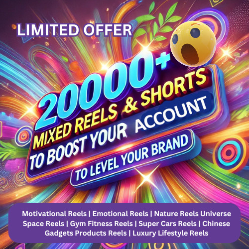🔥 20 000+ mixed reels, shorts, videos, boost your page 👀✅