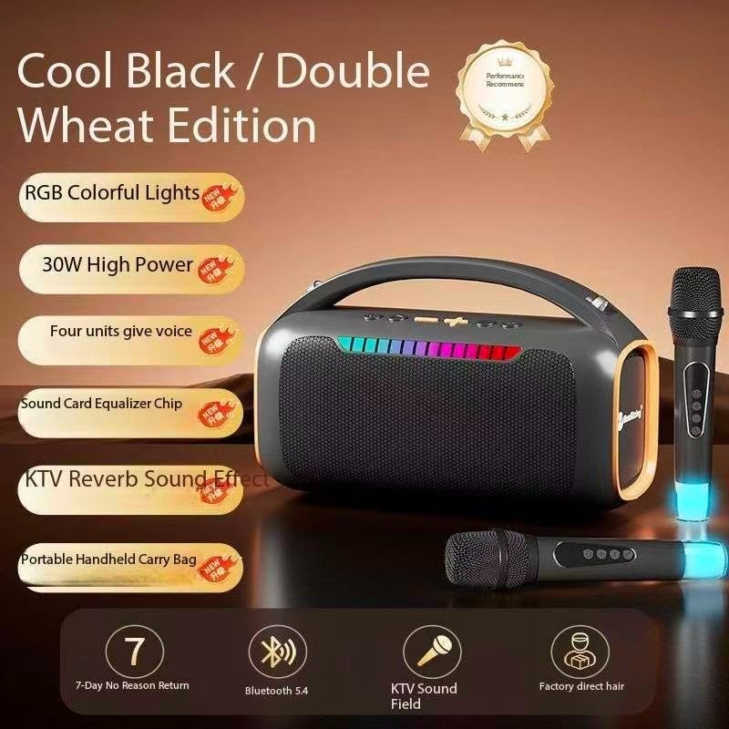Outdoor Microphone and Speaker All-in-One Wireless Bass Bluetooth Speaker