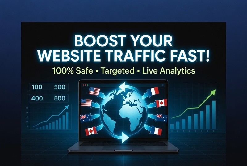 Real Human Targeted Website Traffic | USA UK AU CA FR DE IT ES BR IN + More