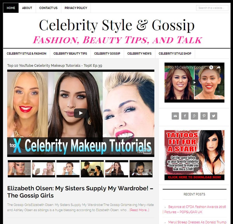 * CELEBRITY GOSSIP & STYLE * blog website business for sale w/ AUTOMATIC CONTENT
