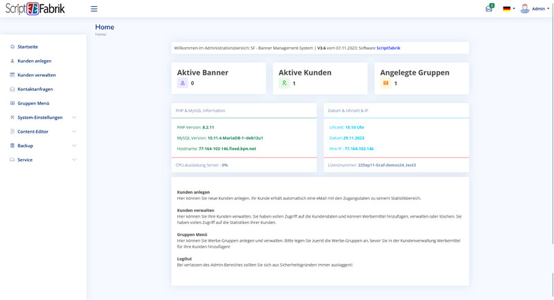 BMS V3.6 - Banner Management System - 11.2023 - Responsive - Multilingual gallery