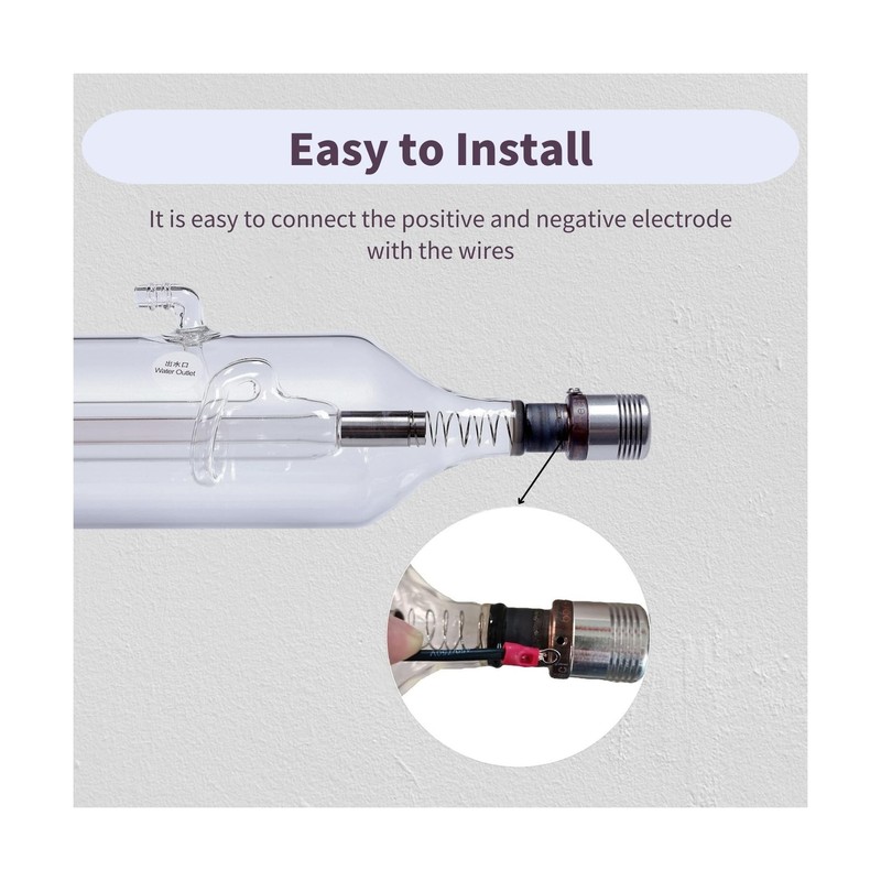 MCWlaser RECI W2 Laser Tube 90W 100W CO2 Laser Tube Length 1240mm Dia. 80mm w... gallery