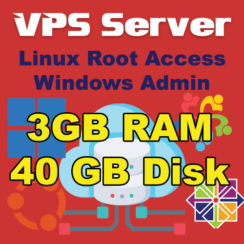 USA (virtual dedicated server) VPS 3GB RAM + 40GB Disk 2 Core 1 Year