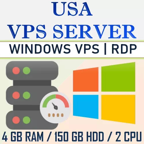 VPS RDP Forex Server 4GB RAM + 150GB HDD + 2 Core CPU