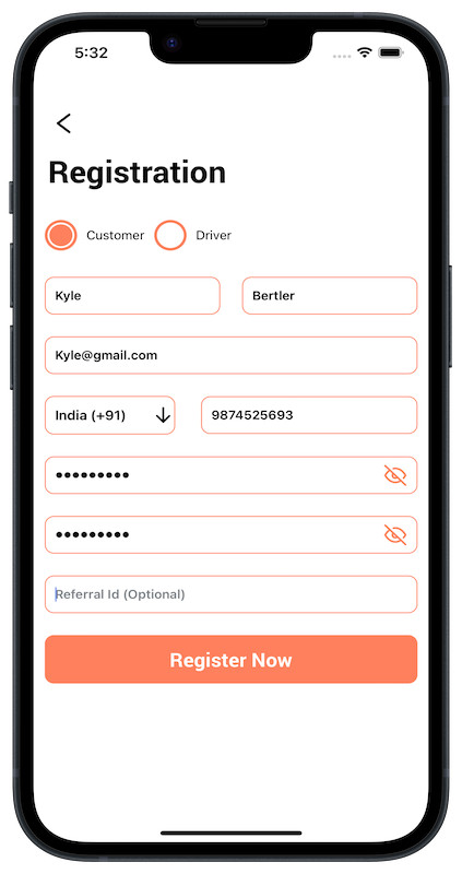 Exicore - Delivery React Native App | Android, iOS | Complete Delivery Solution gallery